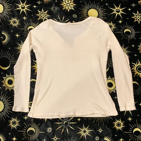 Lucky Brand Embroidered Henley Thermal - Picture 2 of 5